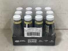 PALLET OF ASSORTED DRINKS / LIQUIDS / ITEMS TO INCLUDE OPTIMUM NUTRITION HIGH PROTEIN SHAKE IN VANILLA FLAVOUR 12 X 330ML - BBE: 12/2024 (ZONE 4) (COLLECTION ONLY)