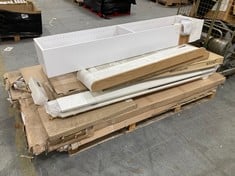 PALLET OF ASSORTED FURNITURE PARTS TO INCLUDE AMBER DOUBLE BED FRAME (PARTS ONLY) (ZONE 5)