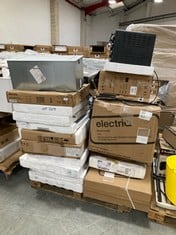 PALLET OF ASSORTED BROKEN APPLIANCES TO INCLUDE ELECTRIQ 60CM INDUCTION TOUCH HOB WITH BRIDGE - MODEL NO. EIQ60INDBRIDGEV2 (SPARES AND REPAIRS) (ZONE 5)