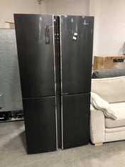 HISENSE AMERICAN STYLE 4 DOOR FREESTANDING FRIDGE FREEZER IN DARK GREY - MODEL NO. BCD-553WPD - RRP £799