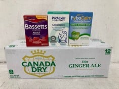 PALLET OF ASSORTED DRINKS SUPPLEMENTS TO INCLUDE CANADA DRY DIET GINGER ALE 355ML - BBE: 09/2024 (ZONE 7) (COLLECTION ONLY)