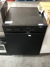 HISENSE FREESTANDING FULL SIZE DISHWASHER IN BLACK - MODEL NO. HS622E90BUK - RRP £295 (ZONE 7)