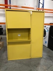 3 DRAWER 1 DOOR STORAGE UNIT IN YELLOW (ZONE 8)