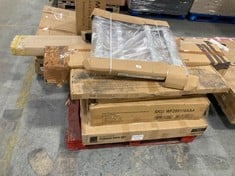 PALLET OF ASSORTED FURNITURE / PARTS TO INCLUDE SINGLE DAYBED WITH TRUNDLE AND DRAWERS IN WHITE (BOX 1/2, PART ONLY) (ZONE 8)