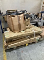 PALLET OF ASSORTED FURNITURE / PARTS TO INCLUDE CORONA NEST OF TABLES (ZONE 8)