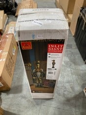 THREE KINGS INLIT GIANT NUTCRACKER IN NAVY / GOLD - RRP £100 (ZONE 8)