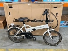 F.LLI SCHIANO E-SKY 20'' FOLDING ELECTRIC BIKE IN WHITE - RRP £600 (ZONE 1)