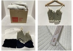 15 X ASSORTED MEDIUM ADULT CLOTHING ITEMS TO INCLUDE CREW NECK PULLOVER KNIT JUMPER WHITE - SIZE M (RRP £118)