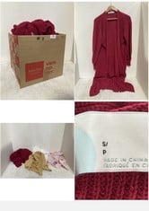 15 X ASSORTED SMALL ADULT CLOTHING ITEMS TO INCLUDE LONG SLEEVE MAXI CARDIGAN RED - SIZE S (RRP £118)