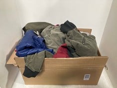 7 X ASSORTED JACKET ITEMS TO INCLUDE ZIP DENIM BOMBER JACKET KHAKI - SIZE XL (RRP £89)