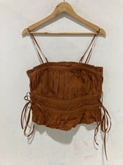 8 X GABBY TUBE TOP TERRA COTTA BROWN - SIZE M - TOTAL RRP £432