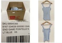 11 X END GAME POINTELLE TOP LIGHT BLUE - SIZE XS - TOTAL RRP £660