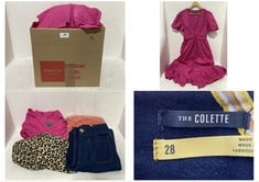 15 X ASSORTED MEDIUM ADULT CLOTHING ITEMS TO INCLUDE V-NECK BUTTON MAXI DRESS PINK - SIZE M (RRP £148)