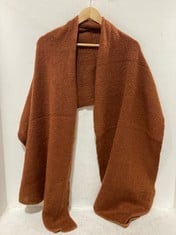 8 X RANGELEY RECYCLED BLEND SCARF BROWN - TOTAL RRP £320