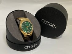 CITIZEN TSUYOSA WATCH GREEN / GOLD - RRP £299