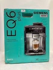 SIEMENS FULLY AUTOMATIC ESPRESSO BEAN TO CUP MACHINE - MODEL NO. TE651209GB - RRP £999