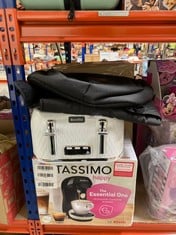 3 X ASSORTED HOME ITEMS TO INCLUDE BOSCH TASSIMO HAPPY POD COFFEE MACHINE