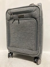 ROCK LUGGAGE PARKER 8-WHEEL CABIN SUITCASE SOFT SHELL IN GREY