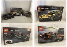 3 X ASSORTED LEGO TOY ITEMS TO INCLUDE LEGO TECHNIC BUGATTI BOLIDE MODEL CAR KIT 42151