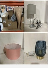 6 X ASSORTED HOME ITEMS TO INCLUDE LANGLEY TABLE LAMP NAVY