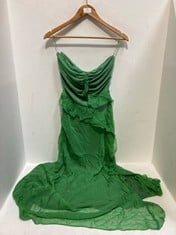 MARESCA STRAPLESS MAXI DRESS GREEN - SIZE 10 - RRP £253