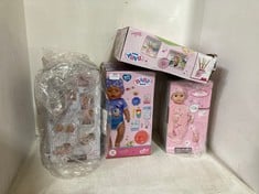 4 X ASSORTED CHILDREN TOY ITEMS TO INCLUDE BABY BORN MAGIC BOY DOLL 43CM