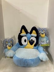 3 X ASSORTED BLUEY ITEMS TO INCLUDE BLUEY PLUSH CHAIR