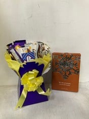 GALAXY VS CADBURY CHOCOLATE BOUQUET TO INCLUDE HOTEL CHOCOLAT THE ADVENT CALENDAR CARAMEL-MILK CHOCOLATE BBE: 06 / 2025