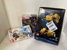 3 X ASSORTED LEGO ITEMS TO INCLUDE LEGO TRANSFORMERS BUMBLEBEE