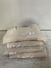 4 X ANNABEL CASHMERE KNIT SHIRT IVORY - SIZE S - TOTAL RRP £472