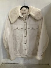 HOLLY COZY DENIM CREAM / IVORY IN SIZE M RRP- £268