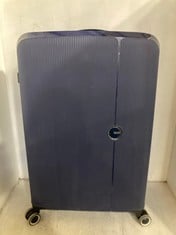 ROCK LUGGAGE HUDSON 8 WHEEL PP HARDSHELL 3 PIECE SUITCASE SET - NAVY - RRP £220