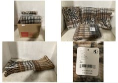 4 X FALLING FOR YOU SCARF BROWN MOTIF - TOTAL RRP £232