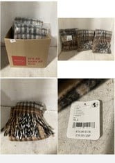 3 X FALLING FOR YOU SCARF BROWN MOTIF - TOTAL RRP £174