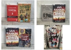 CAGE OF ASSORTED BOOKS TO INCLUDE A HEART FULL OF HEADSTONES IAN RANKIN (CAGE NOT INCLUDED)(COLLECTION ONLY) (KERBSIDE PALLET DELIVERY)