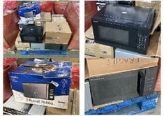 PALLET OF ASSORTED MICROWAVES TO INCLUDE RUSSELL HOBBS DIGITAL 20L MICROWAVE OVEN (KERBSIDE PALLET DELIVERY)