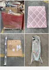 PALLET OF ASSORTED ITEMS TO INCLUDE MINKY IRONING BOARD IN BLACK/WHITE (KERBSIDE PALLET DELIVERY)