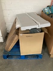 PALLET OF ASSORTED ITEMS TO INCLUDE 270L OUTDOOR STORAGE BOX (KERBSIDE PALLET DELIVERY)