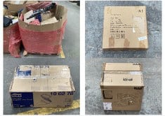 PALLET OF ASSORTED ITEMS TO INCLUDE TORK EXTRA SOFT SINGLEFOLD HAND TOWEL (KERBSIDE PALLET DELIVERY)