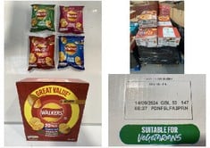 PALLET OF WALKERS 20 PACK OF MIXED CRISPS - BBE 14.09.24 (KERBSIDE PALLET DELIVERY)