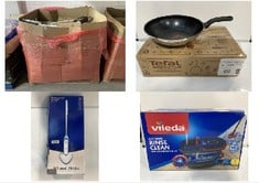 PALLET OF ASSORTED ITEMS TO INCLUDE TEFA; SOHO MAX FRYING PAN (KERBSIDE PALLET DELIVERY)