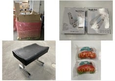 PALLET OF ASSORTED ITEMS TO INCLUDE NECK FAN (KERBSIDE PALLET DELIVERY)