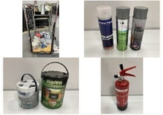 QTY OF ASSORTED LIQUIDS TO INCLUDE CENTRAL CLEAR LACQUER (COLLECTION ONLY) CAGE NOT INCLUDED)