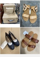 PALLET OF ASSORTED SHOES TO INCLUDE BROWN SANDALS (KERBSIDE PALLET DELIVERY)