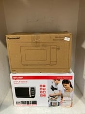 PANASONIC 20L MICROWAVE OVEN IN BLACK TO INCLUDE SHARP 20L MICROWAVE OVEN IN BLACK .