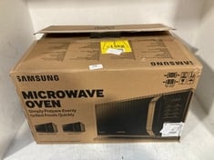 SAMSUNG MICROWAVE OVEN IN BLACK .