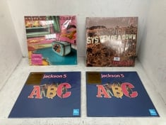 QTY OF ITEMS TO INCLUDE 4 X ASSORTED VINYL TO INCLUDE JACKSON 5 ABC , ABC [180 GM LP BLACK VINYL].