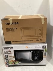 TOSHIBA 800W MICROWAVE OVEN TO INCLUDE TOWER 20L BLACK 800W DIGITAL MICROWAVE .