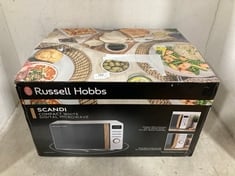 RUSSELL HOBBS SCANDI COMPACT WHITE DIGITAL MICROWAVE .