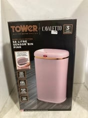 TOWER CAVALETTO ROSEGOLD EDITION 58L SENSOR BIN IN PINK .